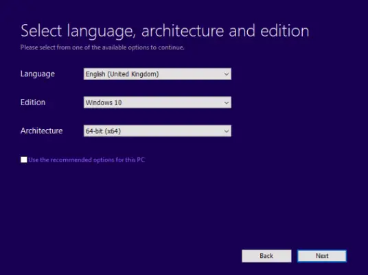 Set the correct language for Windows 10