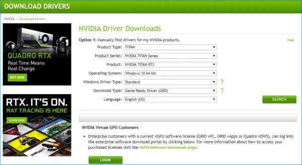 download NVIDIA driver