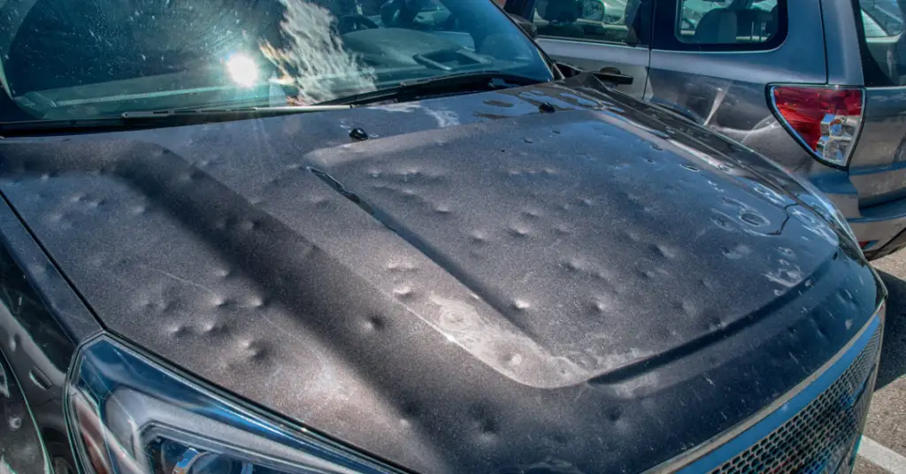 Hail Damage of a car