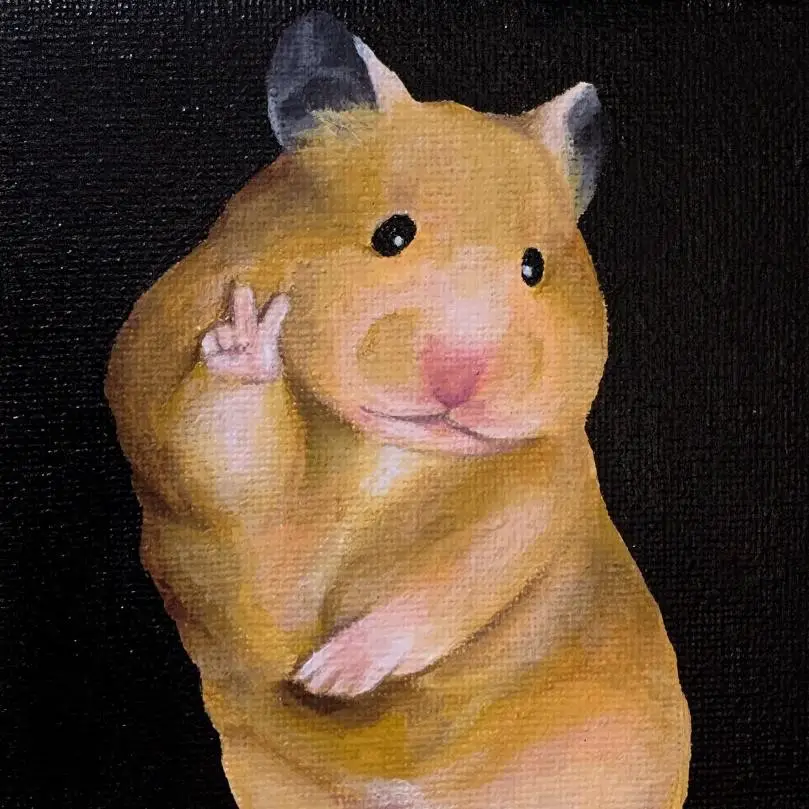 Picture: Hamster with the peace sign