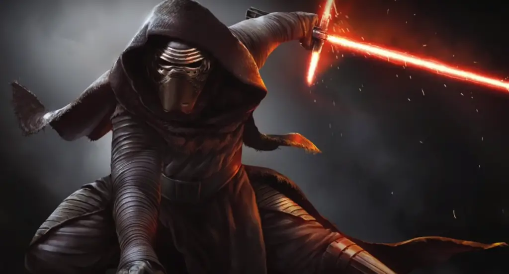 Picture: Kylo Ren with his lightsaber